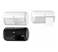 Tork Distributeur de papier toilette Elevation 557000, plastique, petits rouleaux, mural, blanc