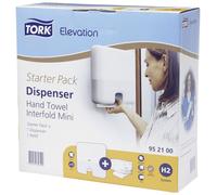 TORK distributeur de serviettes en papier Elevation Xpress® H2 Mini 952100 blanc plastique