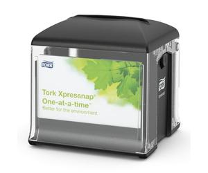 Tork Distributeur de table pour serviettes enchevêtrées Xpressnap Snack, système N10 / Petit format - Noir, 272808