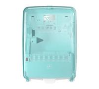Tork Distributeur Mural de Papier d'Essuyage pour Poste de Lavage Blanc et Turquoise W6, Étanche, 651420