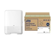 Tork Distributeur Mural d'Essuie-Mains avec Recharges - H3 - Tork Universal Essuie-mains en Papier (20 x 200 Feuilles)