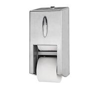Tork Distributeur murale Double pour Papier Toilette Rouleau Mid-size sans mandrin en acier inoxydable T7, grande capacité, 472019