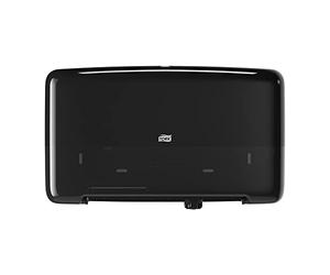 Tork Distributeur murale Double pour Papier Toilette Rouleau mini Jumbo noir T2, grande Capacité, gamme Elevation, 555508