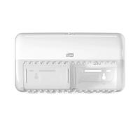 Tork Distributeur de papier toilette Elevation 557000, plastique, petits rouleaux, mural, blanc