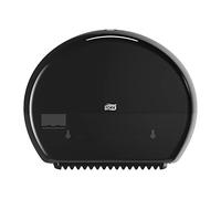 Tork Distributeur pour Papier Toilette Rouleau Mini Jumbo noir T2, fermé, gamme Elevation, 555008