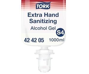 Tork Gel hydroalcoolique, S4, 424205, 1 x 1000 ml | sans résidu collant, extra, désinfectant pour les mains