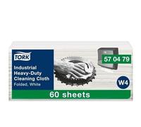 Tork Heavy-Duty Industrial Cleaning Cloth Blanc W4, Multipurpose, 60 Cloths, 570479