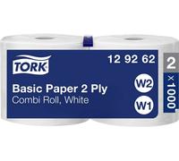 TORK Lingettes en papier standard, rouleau combiné blanc W1/2 129262