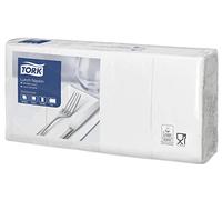 Tork Lot de 200 serviettes de table pliées en 8, 2 plis, blanches