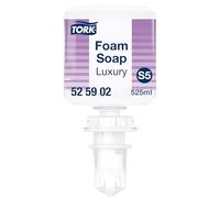 Tork Luxury Mini savon mousse pour les mains S5, bouteille hermétique, 1 x 525 ml, 525902