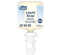 Tork Mini savon liquide pour les mains légèrement parfumé S5, ingrédients hydratants, 1 x 525 ml, 425502