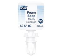 Tork Mini savon mousse pour les mains légèrement parfumé S5, ingrédients hydratants, 1 x 525 ml, 525502
