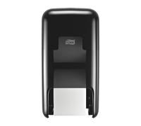 Tork OptiServe Distributeur pour Papier Toilette 2 Rouleaux sans mandrin Noir T7, Distributeur Vertical, Gamme Elevation, 558042