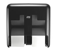 Tork OptiServe Distributeur pour Papier Toilette 4 Rouleaux sans mandrin Noir T7, Distributeur Vertical, Gamme Elevation, 558052