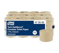 Tork OptiServe Papier toilette sans mandrin naturel T7, Advanced, 2 plis, 24 x 820 feuilles, 472640