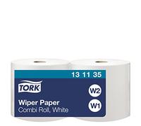 Tork Papier d’Essuyage Bobine blanc W1/2, grande capacité, 2 x 1150 feuilles, 131135