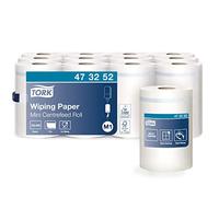 Tork Papier d'Essuyage à Dévidage Central blanc M1, Essuyage Mains et Surfaces, 12 x 343 feuilles, 473252