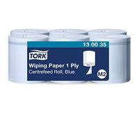 Tork Papier d'Essuyage à Dévidage Central bleu M2, absorbant, 6 x 471 feuilles, 130035