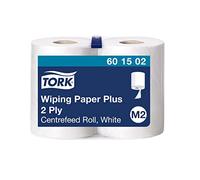 Tork Papier d'Essuyage à Dévidage Central Plus blanc M2, multi-usages, 2 x 368 feuilles, 601502