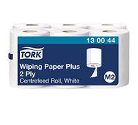 Tork Papier d'Essuyage Plus à Dévidage Central blanc M2, multi-usages, 6 x 368 feuilles, 130044