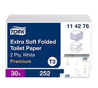 Tork Papier Toilette Feuilles extra-doux blanc T3, Premium, 2 plis, 30 x 252 feuilles, 114276
