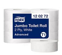 Tork Papier Toilette Jumbo blanc T1, Advanced, 2 plis, 6 x 1800 feuilles, 120257