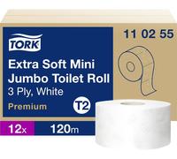 TORK Papier toilette Mini Jumbo Extra Mjukt 3-lager 110255 blanc 12 pc(s)