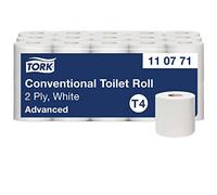 Tork Papier Toilette Rouleau traditionnel blanc T4, Advanced, 2 plis, 30 x 400 feuilles, 110771
