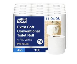 TORK Papier toilette T4-System Kleinrollen Toilettenpapier 4-lag T4 110406 Nombre de couches: 4 couches N/A 42 pc(s)