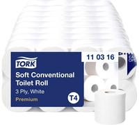 TORK Papier toilette T4-System Kleinrollen ToilettPapier weich 3-lag T4 110316 Nombre de couches: 3 couches N/A 72 pc(s)