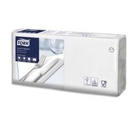 TORK Paquet de 200 Serviettes LunchNap Blanches 2 plis - Format : 33 x 33 cm Ecolabel