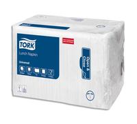 TORK Paquet de 500 Serviettes de table 1 pli Blanches - Format 33 x 33 cm