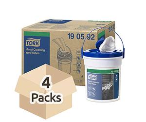 Tork Prem.Wet hand cleaning wipes | 1-plywhite, 16mx27cm, case 4 buckets/58 sheets