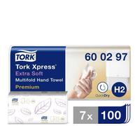 Tork Premium Extra Soft H2 Essuie-tout 700 feuilles enchevêtré blanc pour P-N: 451000, 471026, 552000, 552008, 552100, 552108