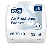 Tork Recharge pour désodorisant en continu Brise A3, neutralisateur d'odeurs, 6 consommables, 257010