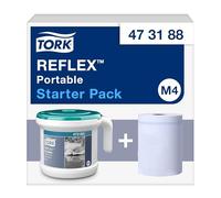 Tork Reflex Starter Pack pour Distributeur à Dévidage Central blanc et turquoise M4, portable, 1 pack, 473188