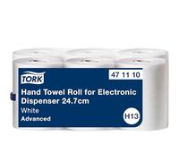 Tork Rouleaux d'essuie-mains blancs H13, Advanced, résistants, 6 rouleaux x 143 m, 471110