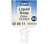 Tork Savon liquide Anti-odeurs S4, testé sous contrôle dermatologique, 1 x 1000 ml, 424011