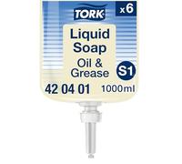 Tork Savon liquide huile et graisse S1, 420401, 6 x 1000 ml