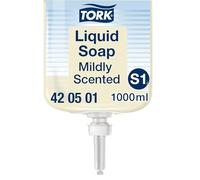 Tork Savon liquide Mains - Senteur douce S1, parfum frais, 1 x 1000 ml, 420501