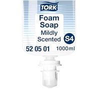 Tork Savon mousse Mains - Senteur douce S4, réduit la consommation, 1 x 1000 ml, 520501