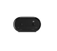Tork SmartOne® Distributeur murale Mini Double pour papier toilette rouleau noir T9, grande capacité, gamme Elevation, 682008