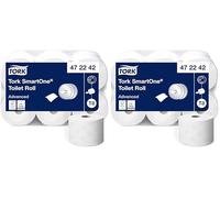 Tork SmartOne Papier Toilette Rouleau Blanc T8, Advanced, 2 Plis, 6 x 1 150 Feuilles, 472242 (Lot de 2)