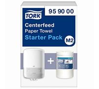 Tork Starter Pack Mini bobine à dévidage central 959000 blanc M2 utilisation à une main Taille unique