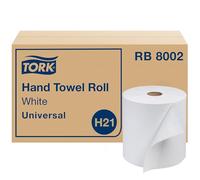 TORK Universal Rb8002 Hardwound Rouleau de papier Serviette, 1 épaisseur, 20 cm Largeur x longueur de 800 ', Blanc (cas de 6 rouleaux, 800 par rouleau, 4800 Pieds)