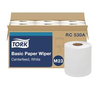 TORK Universal RC530 Centerfeed Rouleau de papier essuie-mains, 2 couches, 19,3 cm de large x 29,8 cm de long, Blanc (cas de 6 rouleaux, 530 par rouleau, 3,180 Serviettes)