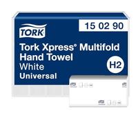 Tork Xpress 150290 Essuie-mains multi-plis économiques Blanc H2 Qualité universelle 2 plis 100% fibres recyclées 21 × 226 lingettes