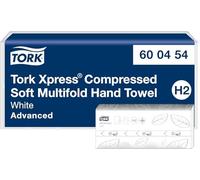 Tork Xpress Compressed Soft Multifold Hand Towels Blanc H2, Advanced, 2-ply, M-fold, Large, 6 x 200 Feuilles, 600454