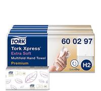 Tork Xpress Essuie-mains interfoliés blancs H2, extra-doux, 21 x 100 feuilles, 600297