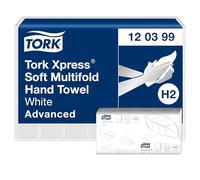 Tork Essuie-mains interfoliés Xpress Grands Advanced H2 2 plis absorbants 21 x 136 feuilles